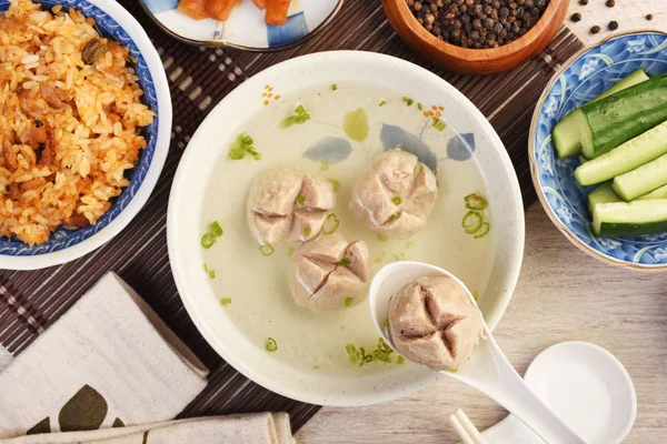 Taiwans Unverwechselbare Berühmte Snacks Fleischbällchensuppe — Stockfoto