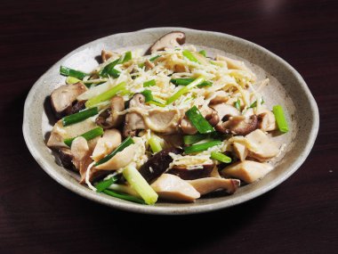  Fried areca ihale mantar, Tayvanlı mutfağı ile çekim      