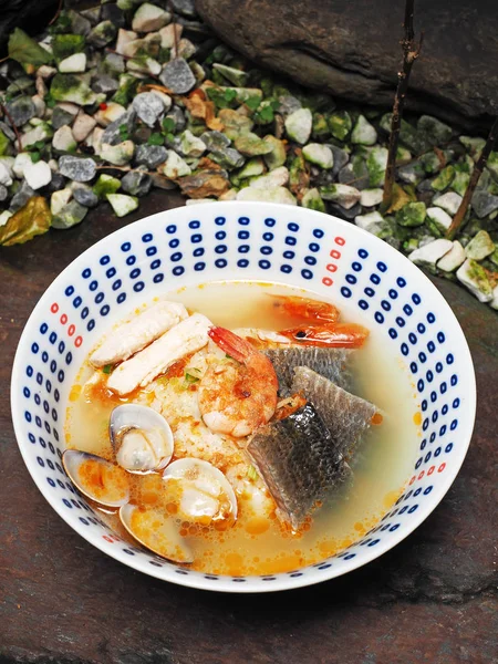 Bowl Seafood Congee — Stock Photo, Image