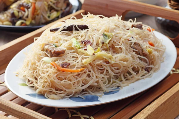 Tajvan Házi Gourmet Keverjük Sült Rizs Tészta — Stock Fotó