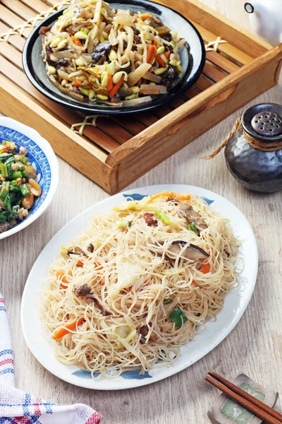 Taiwan Zelfgemaakte Gastronomische Roer Gebakken Rijstnoedels — Stockfoto