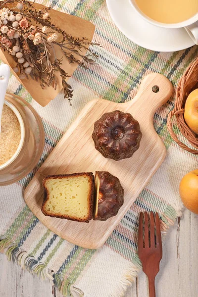 Canele Taart Traditionele Franse Zoete Dessert — Stockfoto