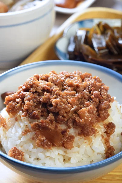 Taiwans Berömda Mat Braised Fläsk Ris Taiwan Delikatesser Taiwan Street — Stockfoto