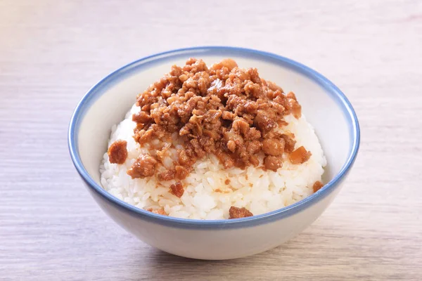 Taiwan famous food - Braised pork rice. Taiwan Delicacies, Taiwan Street Food