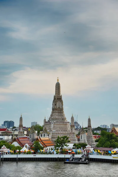 Bangkok City Tajlandia Kwietnia 2019 Widok Nocny Wat Arun Świątynia — Zdjęcie stockowe