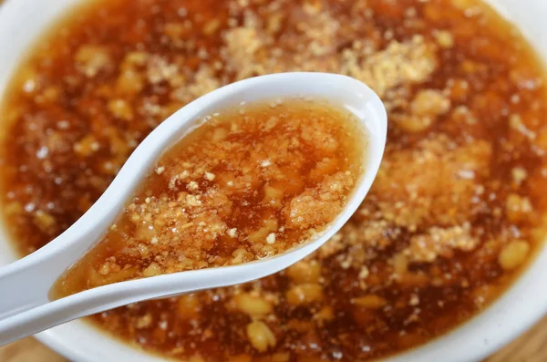 Postre Taiwanés Sopa Frijol Mungo Pelado Dulce Suan —  Fotos de Stock