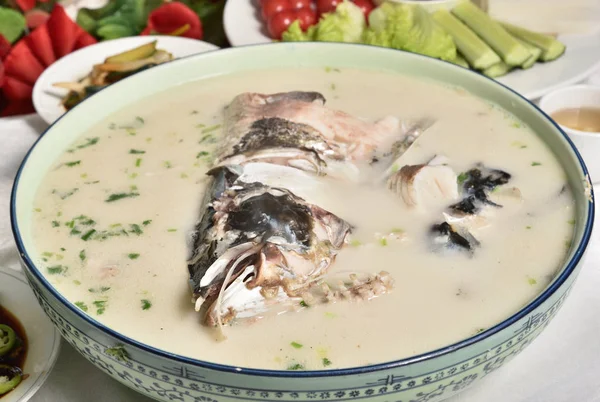 China Tradicional Delicioso Sopa Pescado — Foto de Stock