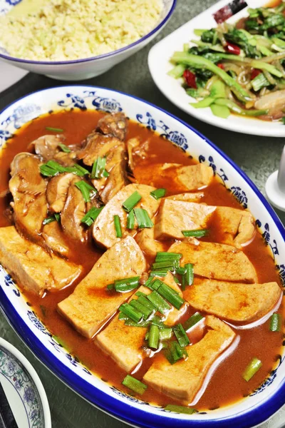 Soy Sauce Braised Tofu Popular Chinese Dish — Stock Photo, Image