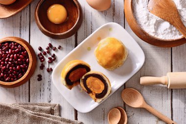 Tayvan lezzetli tatlı - yumurta sarısı kurabiye  