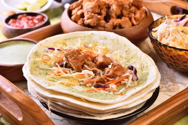 Traditional Mexican Food Burritos Meat Cheese — Stock Photo, Image