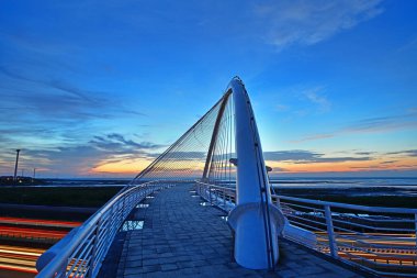 Hsiang-Shan 'daki harp köprüsü, Hsin-Chu Şehri, Tayvan                                                                                                                                                                 