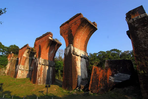 Longteng Broken Bridge Historic Ruins Miaoli Taiwan — Stock Photo, Image