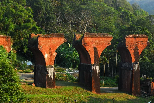 Longteng Broken Bridge Historic Ruins Miaoli Taiwan — Stock Photo, Image