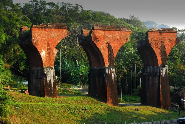 Longteng Broken Bridge Historic Ruins Miaoli Taiwan — Stock Photo, Image