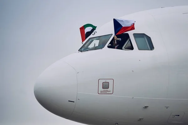 Praha Česká Republika Prosince 2018 Air Arábie Airbus A320 Pojíždění — Stock fotografie