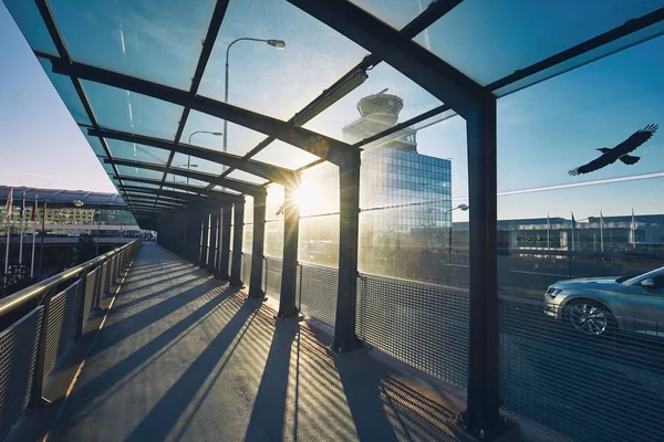 Praga Repubblica Ceca Febbraio 2019 Terminal Building Torre Controllo Del — Foto Stock