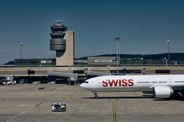 Zürich Zwitserland Augustus 2020 Flagship Swiss International Air Lines Boeing — Stockfoto