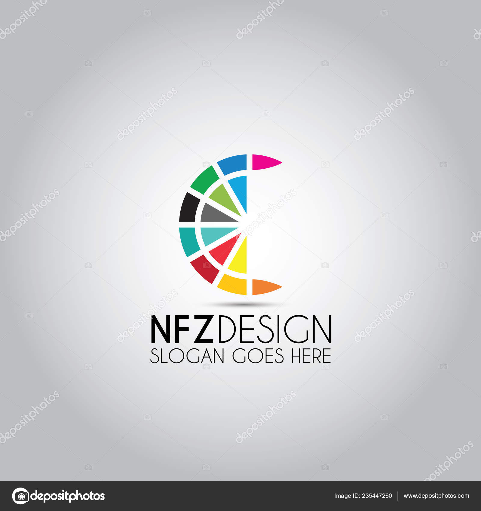 Letter Triangel Pizza Semi Circular Logo Vector Image By C Nafizunsal Outlook Com Vector Stock