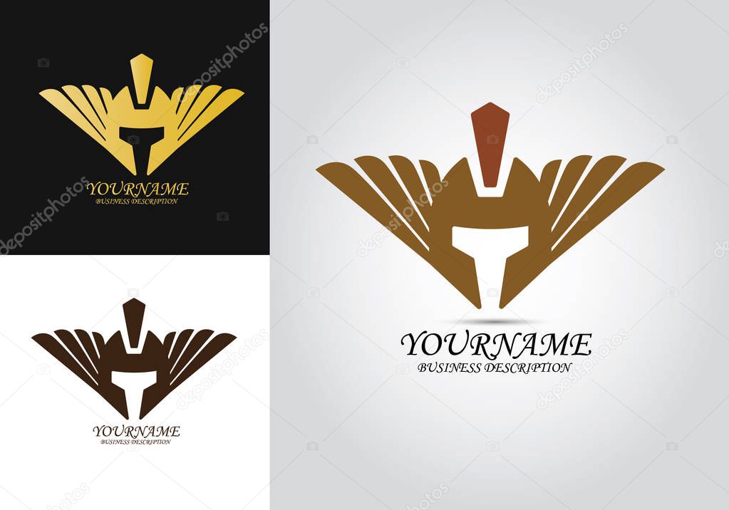 Head Armor Helmet Wings Logo