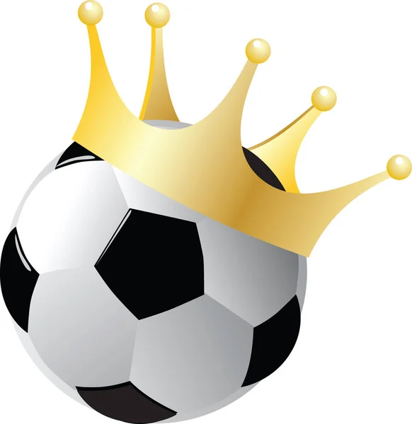 Soccer King Color Vector Illustration Isolated White — Stock Vector