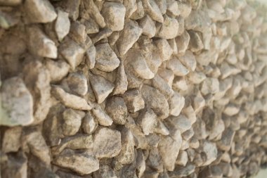 Seçici odak, tam kare içinde doku taş duvar