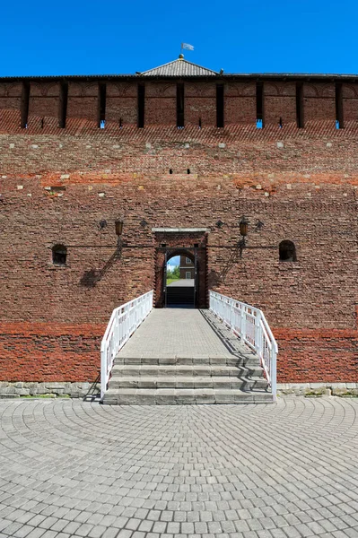Kolomna Kremlin Mikhailovsky Gate Fragment Wall — Stock Photo, Image