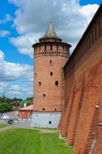 Kolomna Rusko Června 2018 Pohled Fragment Zdi Kremlu Kolomna Marinkina — Stock fotografie