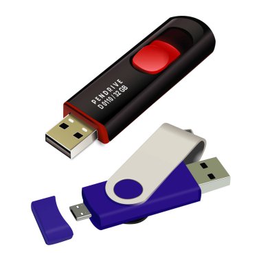 Pendrive vektorizado, disko externo vektrorizado