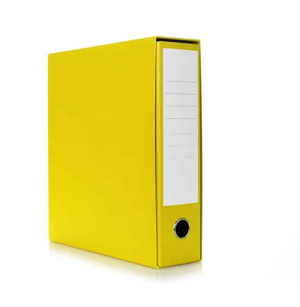 Yellow Office Folder White Background — Stock Photo, Image