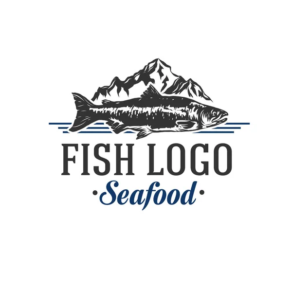 Alaska Frutti Mare Selvatici Logo — Vettoriale Stock