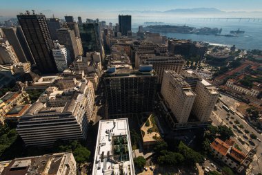 Havadan görünümü Rio de Janeiro şehir binaları 