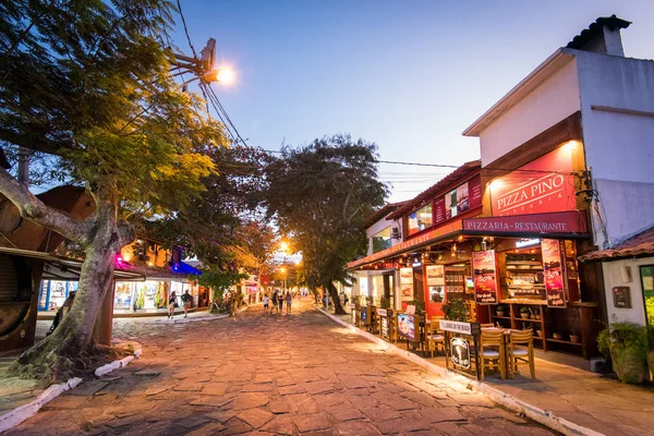 Buzios Brasil Julio 2018 Famosa Calle Piedra Llena Tiendas Restaurantes —  Fotos de Stock