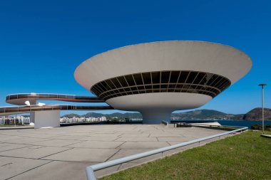 Niteroi, Rio de Janeiro, Brazil - October 22, 2018: Oscar Niemeyers Contemporary Art Museum in Rio de Janeiro, Brazil