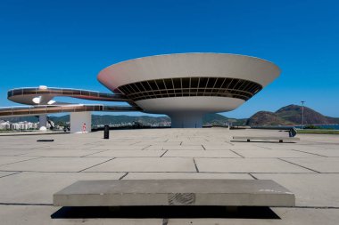 Niteroi, Rio de Janeiro, Brazil - October 22, 2018: Oscar Niemeyers Contemporary Art Museum in Rio de Janeiro, Brazil