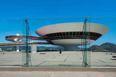Niteroi, Rio de Janeiro, Brazil - October 22, 2018: Oscar Niemeyers Contemporary Art Museum in Rio de Janeiro, Brazil