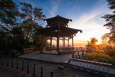 Ünlü bakış açısı Rio de Janeiro, gündoğumu, Rio de Janeiro, Brezilya göre Çin görüntüle (Vista Chinesa)