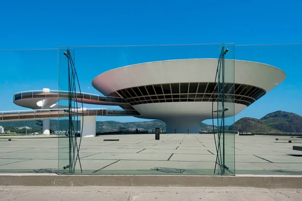 Niteroi, Rio de Janeiro, Brazil - October 22, 2018: Oscar Niemeyers Contemporary Art Museum in Rio de Janeiro, Brazil