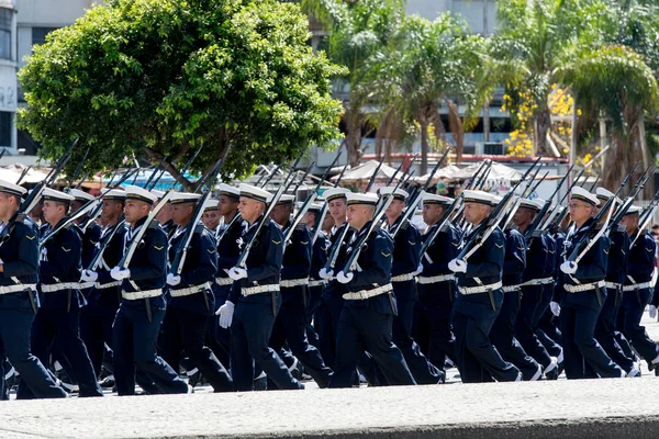 Ρίο Ντε Τζανέιρο Βραζιλία Σεπτεμβρίου 2018 Στρατιωτική Παρέλαση Civic Γιορτάζει — Φωτογραφία Αρχείου