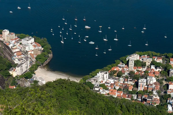 Letecký Pohled Urca Čtvrť Městě Rio Janeiro Brazílie — Stock fotografie