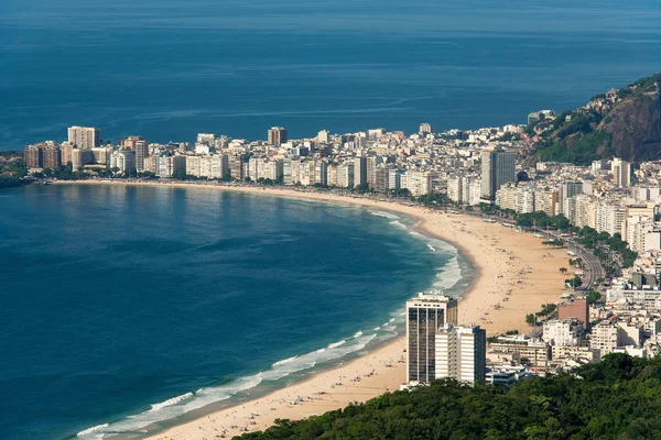 Magas Szög Kilátás Copacabana Beach Rio Janeiro City Brazília — Stock Fotó