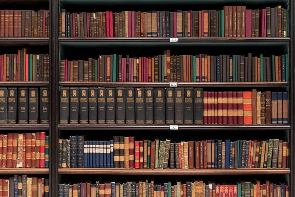 Rio de Janeiro, Brezilya - 18 Şubat 2019: Portekiz Kraliyet Okuma Kabinesi'nin güzel detaylı iç tasarımı. Portekiz dışında Portekiz'in en büyük ve en değerli edebi vardır.