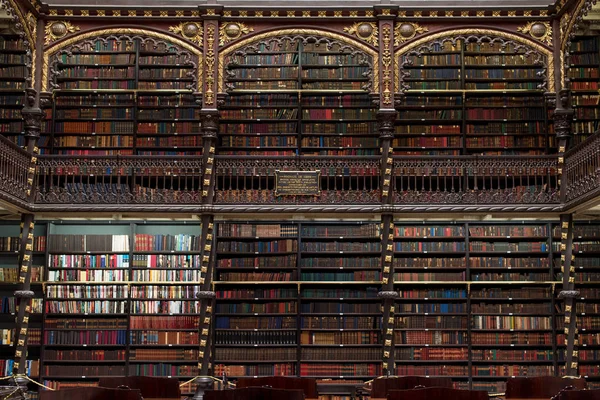 Rio Janeiro Brasil Fevereiro 2019 Interior Lindamente Detalhado Real Gabinete — Fotografia de Stock