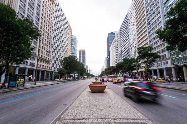 Río Janeiro Brasil Julio 2020 Tráfico Avenida Presidente Vargas Centro — Foto de Stock