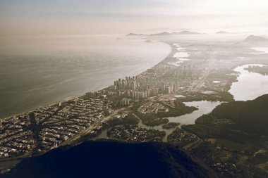Barra da Tijuca Hava Görüntüsü: Günbatımı Rio de Janeiro, Brezilya