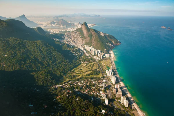 Bela Vista Aérea Costa Rio Janeiro Com Montanhas Praia São — Fotografia de Stock