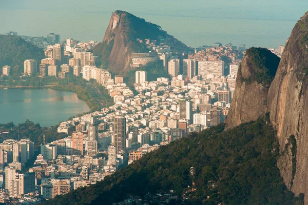 Luchtfoto Van Wijken Ipanema Leblon Rio Janeiro Brazilië — Stockfoto