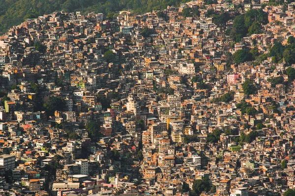 Rio Janeiro Daki Favela Rocinha Nın Havadan Görüntüsü 100 000 — Stok fotoğraf