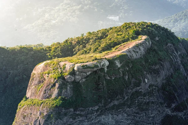 Vista Rocha Bonita Pedra Bonita Por Sunset Rio Janeiro Brasil — Fotografia de Stock