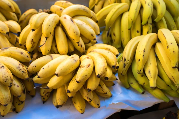 Grupo Plátanos Naturales Frescos Mercado —  Fotos de Stock