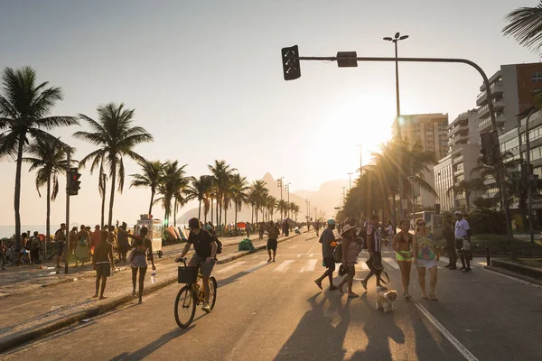 Rio Janeiro Brazília Szeptember 2020 Vieira Souto Avenue Ipanema Beach — Stock Fotó